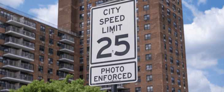 New York City speed limit sign