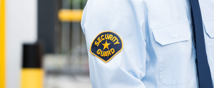 Security guard on the premises of a building