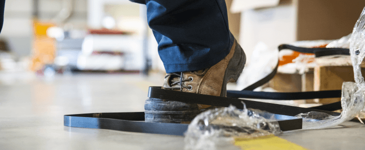 man tripping and falling at work
