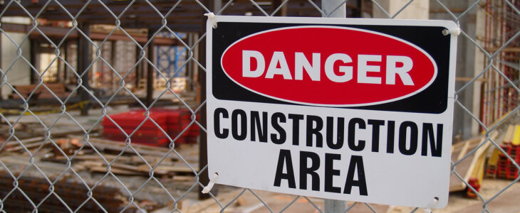 Danger, construction site.